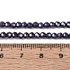 Electroplate Transparent Glass Beads Strands EGLA-A035-T3mm-A15-4
