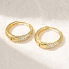 Rack Plating Brass Micro Pave Cubic Zirconia Hoop Earrings EJEW-H143-25G-3