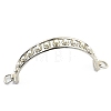 Arch Shaped Zinc Alloy & Plastic Pearl Bag Handles PW-WGB898A-02-1