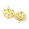 Heart Rack Plating Brass Micro Pave Clear Cubic Zirconia Pendants X-KK-Z053-02G-2