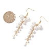 Shell Pearl Round Dangle Earrings EJEW-JE06842-3
