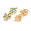 Brass Pave Cubic Zirconia Connector Charms CU-CBA8183-08G-2