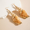 Alloy Resin Shell Shape Dangle Earrings FS-WG8A9F4-02-1