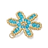 Glass Seed Beaded Pendants PALLOY-MZ01270-01-3