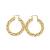 Rack Plating Brass Twist Rope Hoop Earrings for Women EJEW-C014-02G-1
