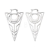 304 Stainless Steel Triangle Hoop Earrings EJEW-M031-01P-1