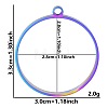 Stainless Steel Open Back Bezel Pendants PW-WGB5BE7-35-1
