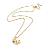 Initial Letter Brass Pendant Necklaces NJEW-A015-21G-W-2