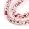 Luminous Handmade Silver Foil Glass Beads Strands FOIL-N029-02B-03-4