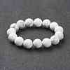 Natural Howlite Beaded Stretch Bracelets BJEW-D446-C-03-2