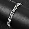 304 Stainless Steel Rhinestone Cup Chain Multi-strand Bracelets for Women BJEW-P376-01P-03-3