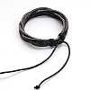 Adjustable Twine Style Leather Cord Bracelets BJEW-F173-09-3