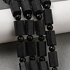 Natural Black Tourmaline Beeds Strands GG-CBA2D5B-A01-8x12mm-1