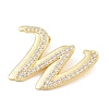 Brass Micro Pave Clear Cubic Zirconia Pendants CU-CBA8481-01G-W-2