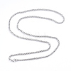 304 Stainless Steel Wheat Chain Necklaces NJEW-L173-015-P-2