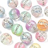 20Pcs Resin Imitation Cat Eye Beads RESI-YW0006-08-2