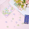 50Pcs UV Plating Rainbow Iridescent Opaque Acrylic Beads OACR-SC0003-06-7