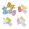 36Pcs 4 Style Transparent & Opaque Resin Pendants RESI-FS0001-22-2