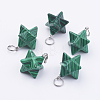 Synthetic Malachite Pendants G-E398-02F-2