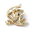 Real 18K Gold Plated Rack Plating Brass Micro Pave Clear Cubic Zirconia Pendants KK-C015-13G-14-3