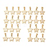 304 Stainless Steel Enamel Pendants STAS-I353-04G-1