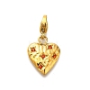 Heart 304 Stainless Steel Rhinestones Pendant Decorations STAS-R159-50G-06-1