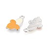 Fruit Alloy Enamel Charms PALLOY-S058-01P-18-1