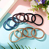 10Pcs 5 Colors Polyester Hair Accessories OHAR-TAD0001-04-5