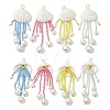 Glass Seed Beaded Jellyfish Pendants PALLOY-MZ00571-1