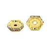 Rack Plating Brass Rhinestone Spacer Beads KK-S379-13G-1