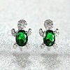Tortoise Zinc Alloy Cubic Zirconia Stud Earrings WG8EE25-07-1