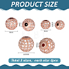 12Pcs 3 Styles Brass Micro Pave Cubic Zirconia Beads KK-PH0004-88RG-2