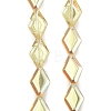 Electroplate UV Plating Glass Beads Strands EGLA-B010-01A-HP02-1