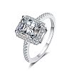 925 Sterling Silver Micro Pave Cubic Zirconia Finger Rings for Women WG8E258-31-6