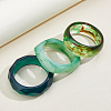 3Pcs 3 Styles Acrylic Bangles for Women BJEW-DC0001-30-4