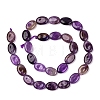 Natural Amethyst Flat Oval Bead Strands G-M206-20-4