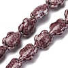 Handmade Porcelain Beads Strands LAMP-G140-02K-1