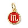 Real 18K Gold Plated Brass Enamel Charms KK-L216-001G-F03-1