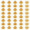 40Pcs Brass Bead Caps KK-PH0015-25G-1