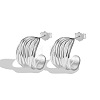 925 Sterling Silver Stud Earrings for Women EJEW-Q804-02S-1