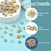 90Pcs 3 Colors Brass Rhinestone Spacer Beads KK-YW0004-58-5