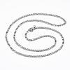 304 Stainless Steel Figaro Chain Necklaces NJEW-H445-01P-1