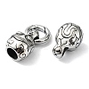 Tibetan Style 304 Stainless Steel Spring Gate Rings FIND-Z046-06AS-02-3