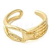 Brass Open Cuff Ring for Women RJEW-Z070-05G-02-2