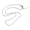 Ion Plating(IP) Adjustable 304 Stainless Steel Dapped Chain Necklaces NJEW-K270-05P-2