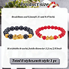 8Pcs 8 Styles Resin Imitation Gemstone & Alloy Pixiu Beaded Stretch Bracelets Set BJEW-AN0001-41-7