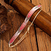 Arrow Glass Seed Bead Adjustable Bracelets. Nylon Thread Braided Bracelets for Women BT6903-4-2