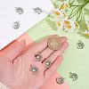 10 Pieces Alloy Moon Charm Pendant Crescent Moon Charms with sun Half Moon pendant for Jewelry Necklace Earring Making Crafts JX394A-2