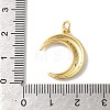 Moon Rack Plating Brass Micro Pave Cubic Zirconia Enamel Pendants KK-G504-06G-06-3