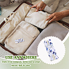 12Pcs Flower Printed Polyester Necklace Anti-Winding Display Cards CDIS-OC0001-14F-5